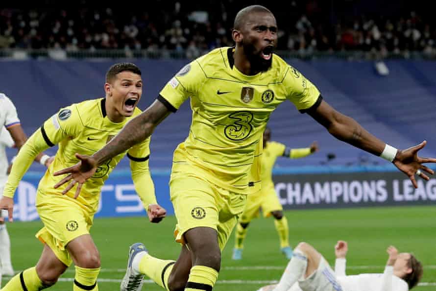 Antonio Rüdiger will use Madrid heartbreak as fuel for next big match | Chelsea 2 Antonio Rudiger wheels away after making it 3-3 on aggregate.