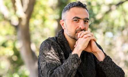 Mustafa Suleyman outside the offices of his company Inflection AI in Palo Alto, California.