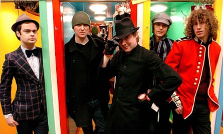 ‘We were always trying to make each other laugh’ … Kaiser Chiefs in 2005: (left to right) Nick ‘Peanut’ Baines, Andrew ‘Whitey’ White, Ricky Wilson, Nick Hodgson and Simon Rix.