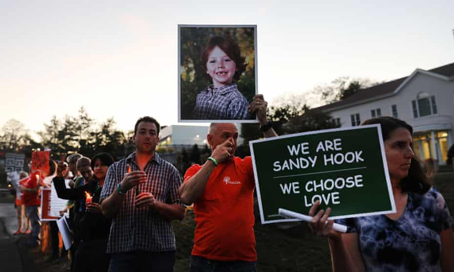 In Newtown, an 20-year-old local man obsessed with mass shootings had burst into an elementary school with an AR-15-style rifle and murdered 20 young children and six educators.