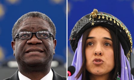 Denis Mukwege and Nadia Murad.