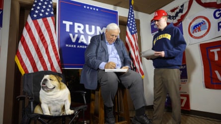 Jim Justice, the governor of West Virginia, is a top Trump surrogate in Pennsylvania
