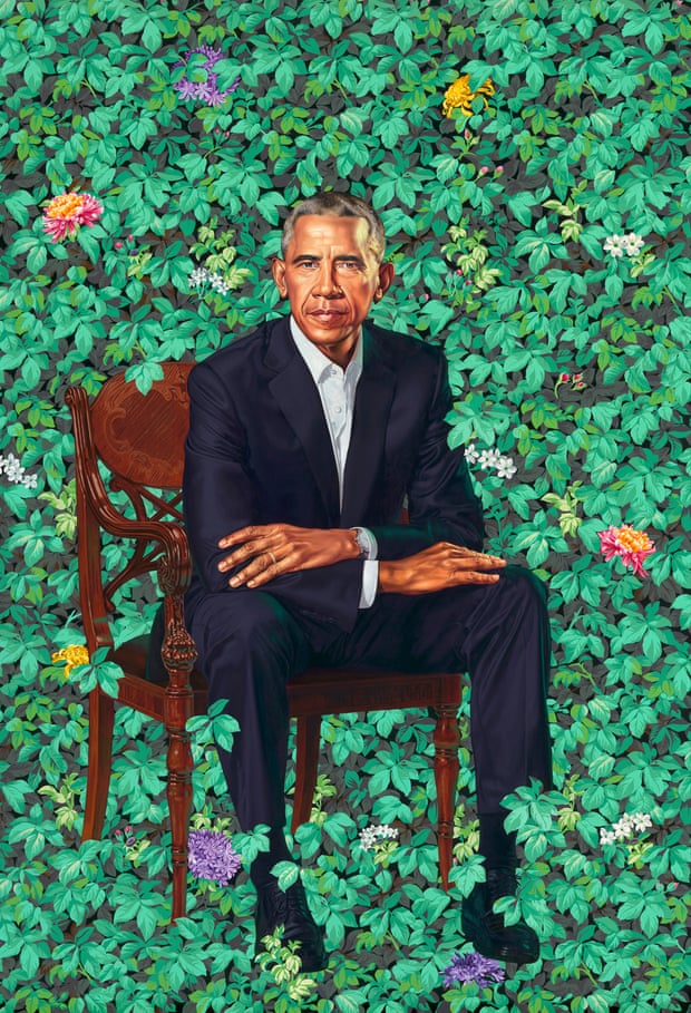 ‘Distant and formal’ … Barack Obama by Kehinde Wiley.