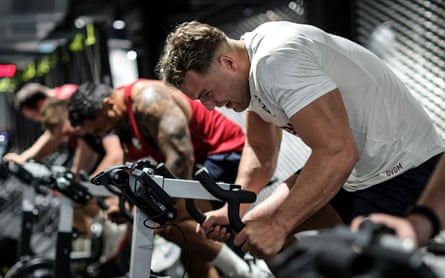 Duhan van der Merwe British at a Lions gym session