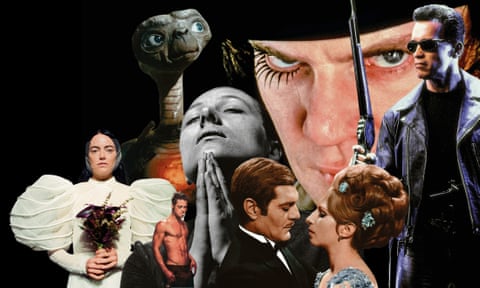 And the winner is … from left: Poor Things, ET The Extra-Terrestrial, The Passion of Joan of Arc, Funny Girl, A Clockwork Orange and Terminator 2: Judgment Day.
