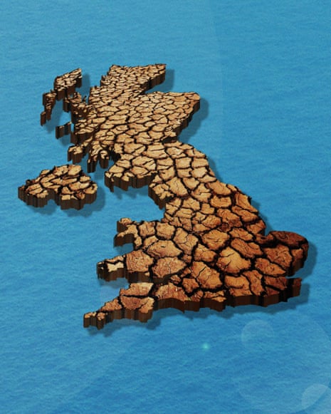 نقشهای از بریتانیا که به نظر خشک و خالی میآید.