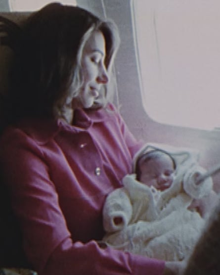 Joyce Chopra with her baby in 1971.