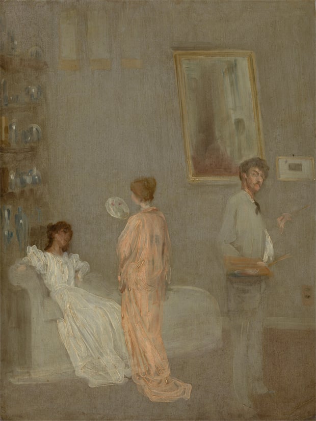 The Artist in His Studio, 1865-66 and 1895, by Whistler.