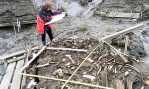 The archaeological site near the Yana River in Siberia where two 31,000-year-old milk teeth were found.
