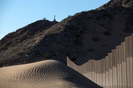 A section of the US/Mexico border fence is seen at San Luis Rio Colorado, Sonora