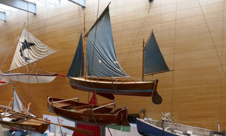 'It feels like another country': a car-free break in west Cornwall | cornwall holidays 4 Small boats suspended from ceiling