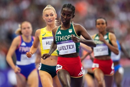 Diribe Welteji competes at the Paris Olympics