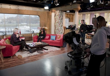 Phillip Schofield and Holly Willoughby interviewing Katie Price on the show in 2010.