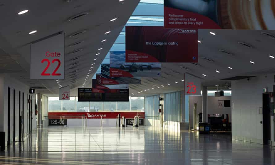 Empty Melbourne airport