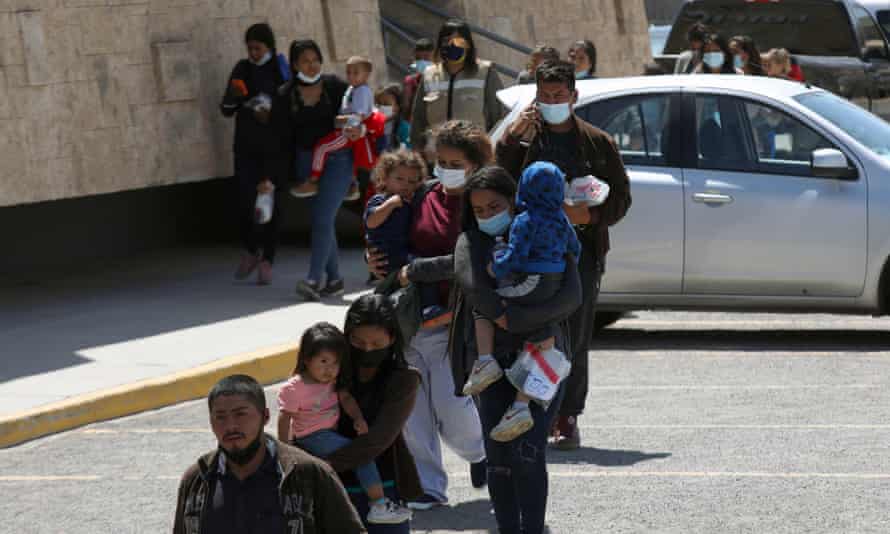 Central American migrants expelled from the US under Title 42 at the National Migration Institute station in Ciudad Juarez, Mexico.