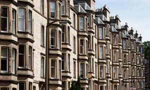 Tenements in Edinburgh. The average house price in Scotland rose 2.2% to £152,000.