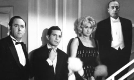 John Francis Lane, left, with from left: Ben Gazzara, Anna Magnani and Totò