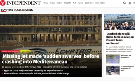 The Independent website