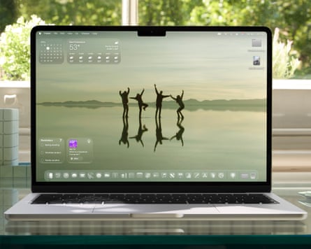 A laptop with the new mac operating system on it