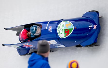 Adele Nicoll and Risqat Fabunmi-Alade at the IBSF Bobsleigh and Skeleton World Cup in Altenberg in 2024