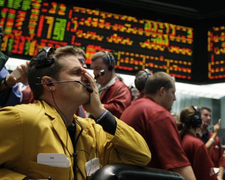 Traders in Chicago on 16 September 2008, the day after Lehman Brothers filed for bankruptcy.