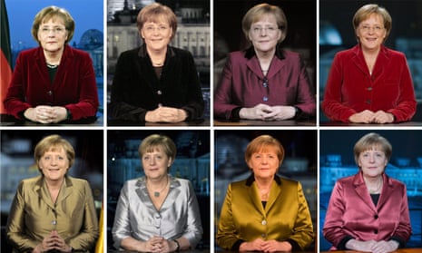 A composite image of some of Angela Merkel’s New Year speeches