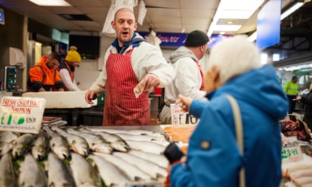 Fresh fish at Bolton market.