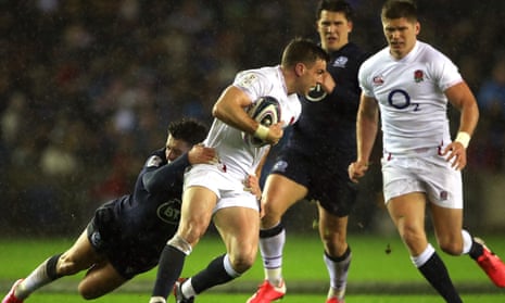 George Ford carries the ball during England's win over Scotland