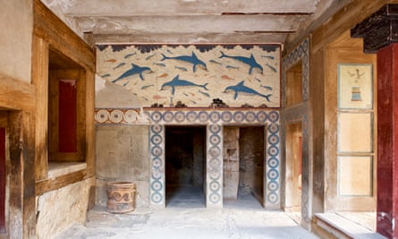 Cornerstones … the dolphin fresco in the palace of Knossos, Crete, where the labyrinth myth may have begun.