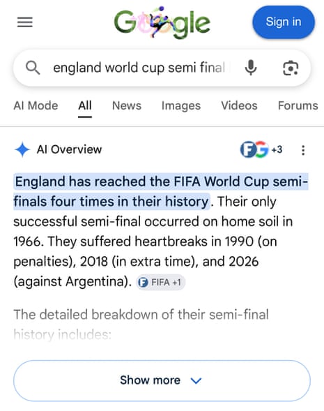 Uma IA já prevendo uma derrota da Inglaterra