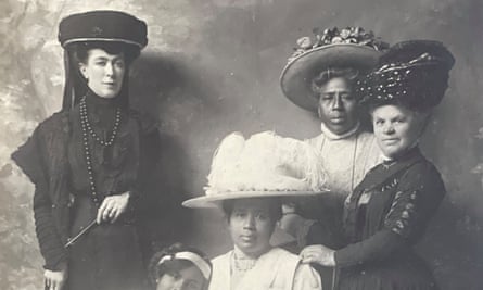 Ranavalona (seated) with her family and Clara Herbert on the left