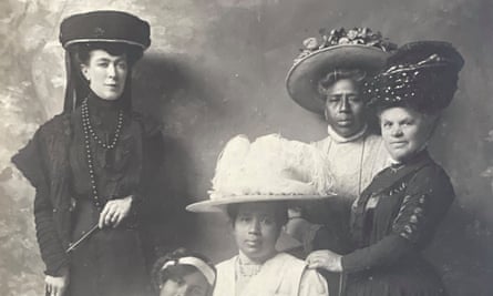 Ranavalona (seated) with her family and Clara Herbert on the left