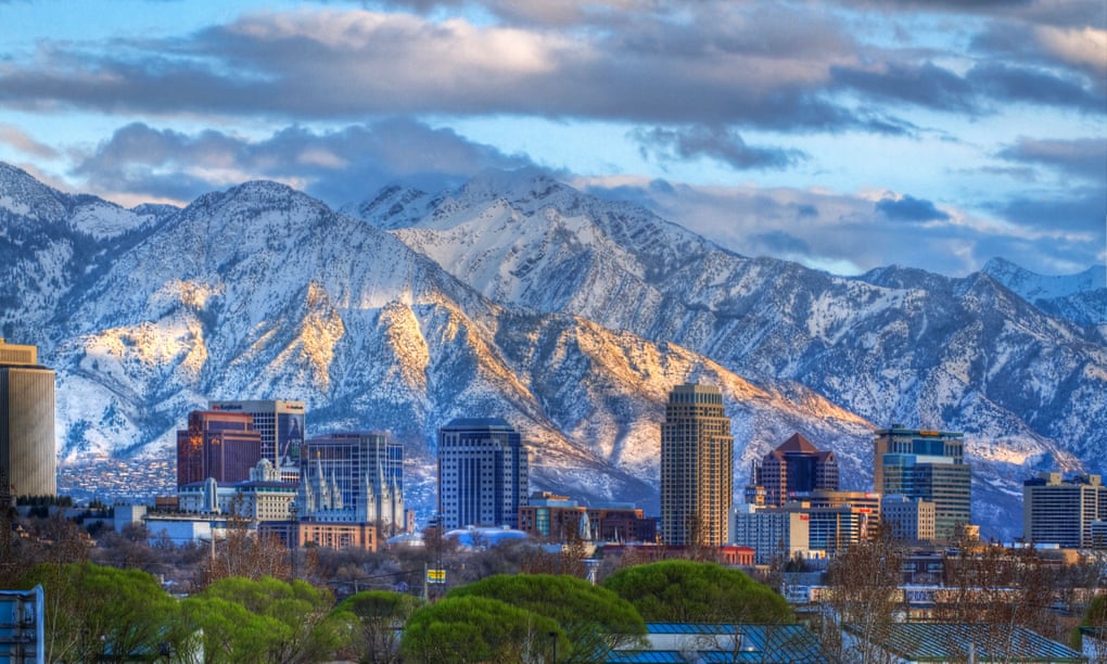 A view of Salt Lake City. Members of the Kingston Group operate several businesses and schools in the suburbs of Utah’s capital.