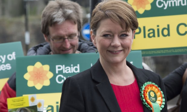 Plaid Cymru leader Leanne Wood Plaid Cymru campaigning in Caerphilly, Wales