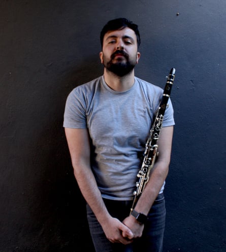Serkan Hakki with his clarinet.