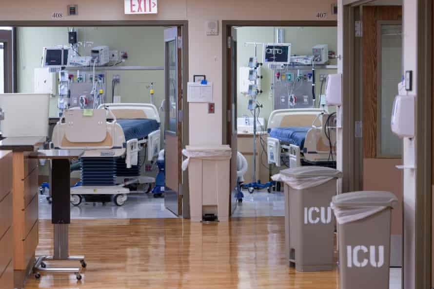 The intensive care unit at the St Vincent Medical Center in Los Angeles.