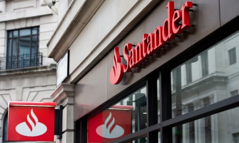 Santander signage above a branch.