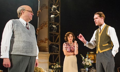 Roger Allam as John Christie, Nancy Carroll as Audrey Mildmay and George Taylor as Rudolf Bing in The Moderate Soprano.