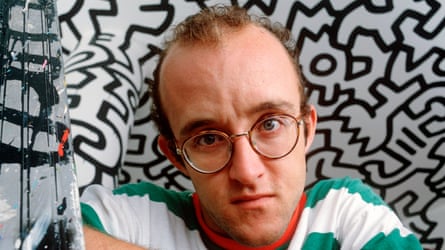 Keith Haring poses for a image