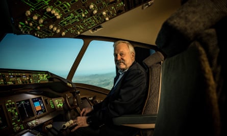 Aviation systems engineer Matt Fronzak in a flight simulator: ‘Turbulence can’t bring a plane down.’