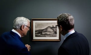 Eine Zeichnung von Van Goghs Der Hügel von Montmartre mit Steinbruch wird im Singer Museum in Laren, Niederlande enthüllt.