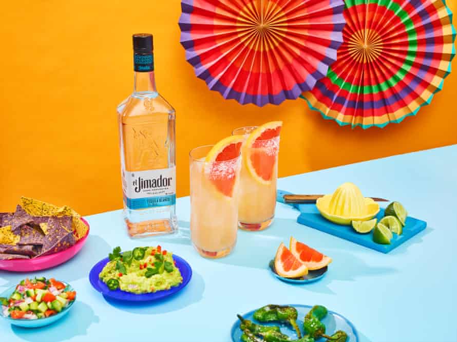 Celebrate Cinco de Mayo with a Paloma – tequila with pink grapefruit juice, agave syrup, lime juice and soda water.