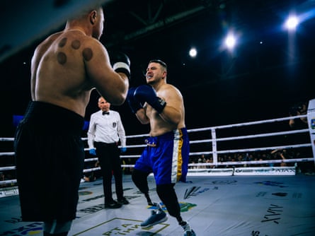 Drobotenko and Khrebet in the ring.