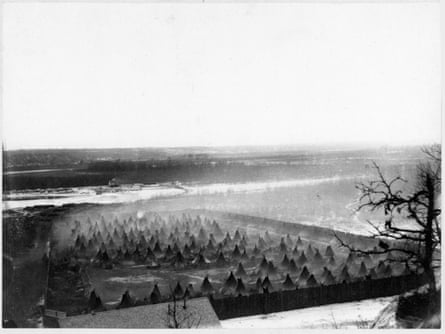 The internment camp at Fort Thompson.