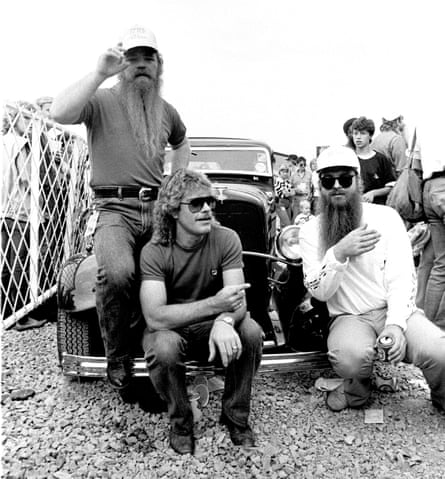 Beard, centre, with bandmates Dusty Hill (left) and Billy Gibbons, at the Donington Monsters of Rock festival, Leicestershire, 1985.