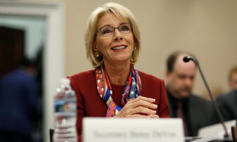 Betsy DeVos, the education secretary, supports the option of arming teachers.