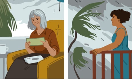 comic with women experiencing natural disaster
