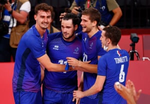 Antoine Brizard, Trevor Clevenot and Benjamin Toniutti of France