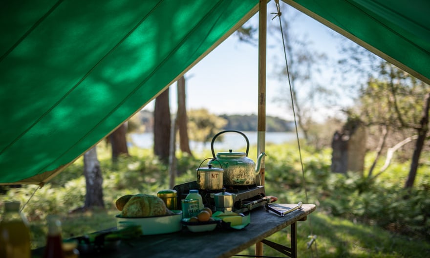 Under canvas on Brownsea Island.