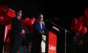 The New South Wales Labor leader, Michael Daley, concedes defeat at the Labor’s party’s reception in Coogee